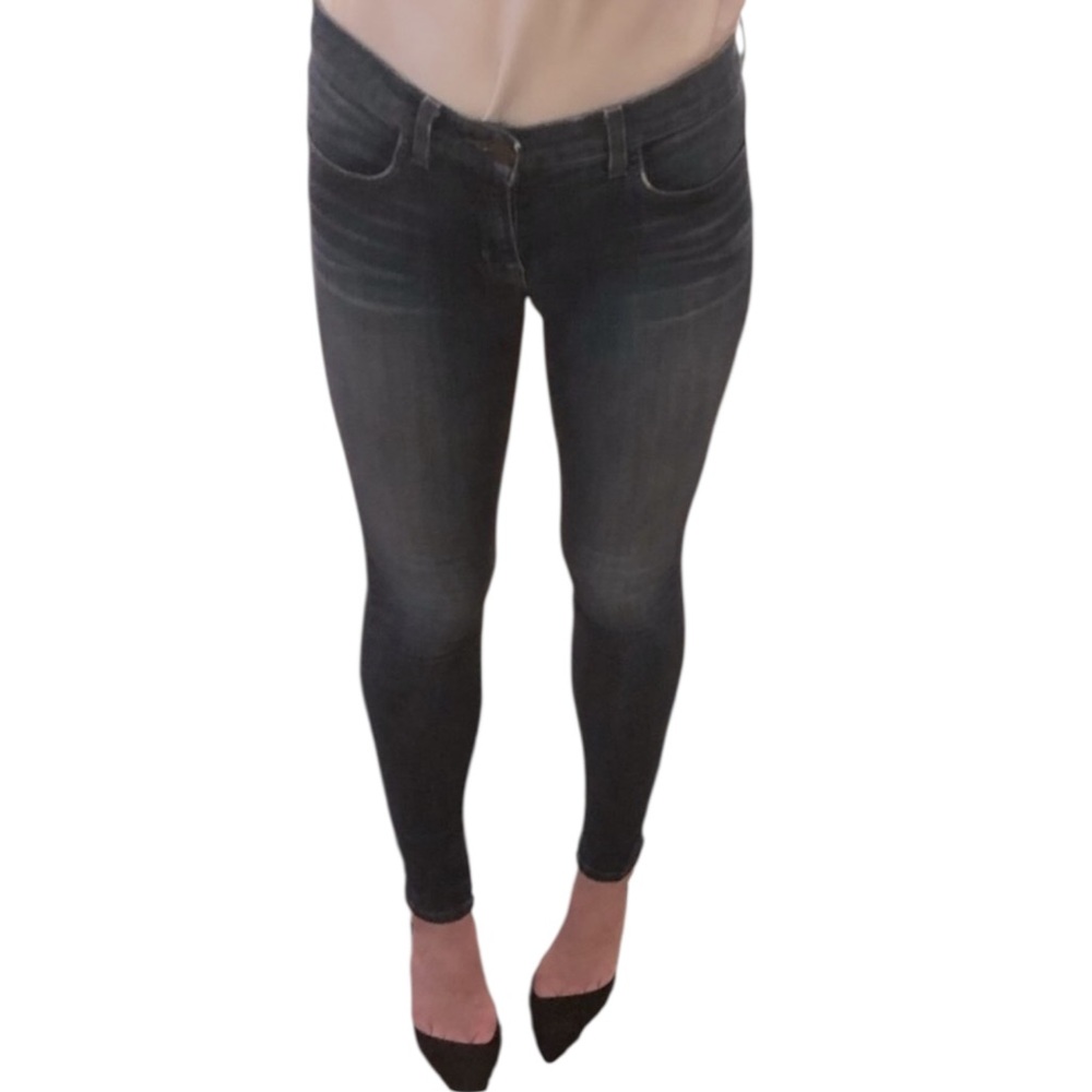 J Brand Medium Indigo Blue Wash Skinny Leg Stretch Denim Blue Jeans Pants - 27